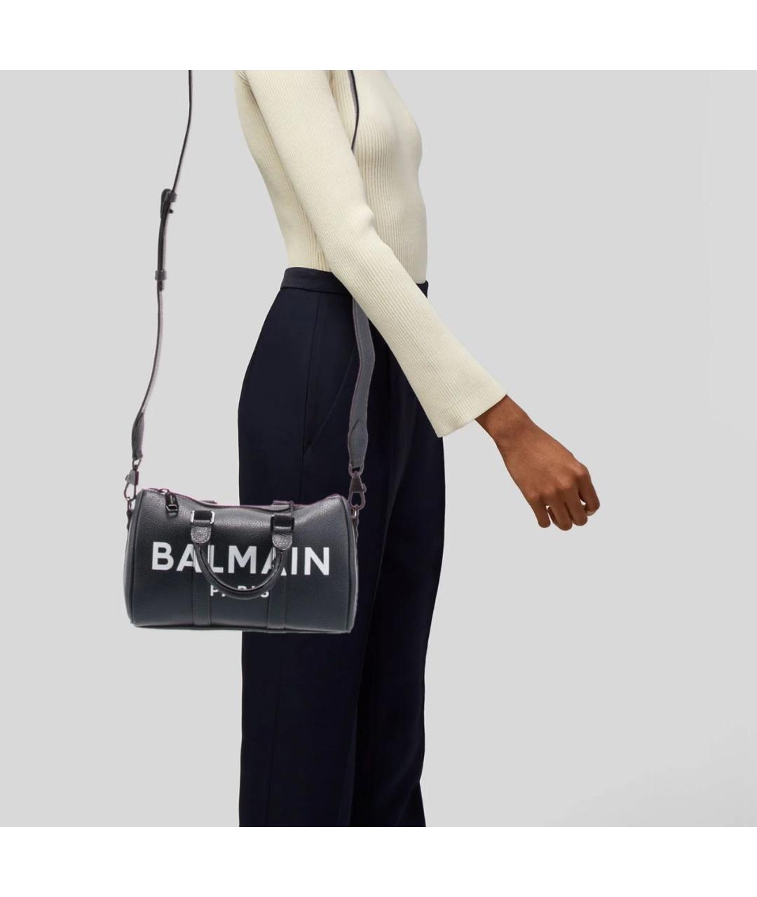 BALMAIN Темно-синяя кожаная сумка через плечо, фото 5