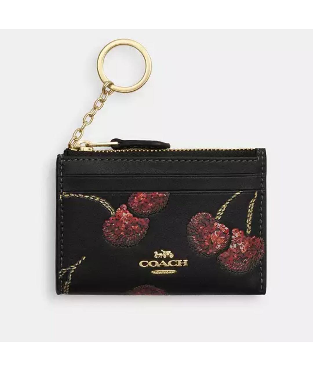 COACH Черный кожаный кардхолдер, фото 6