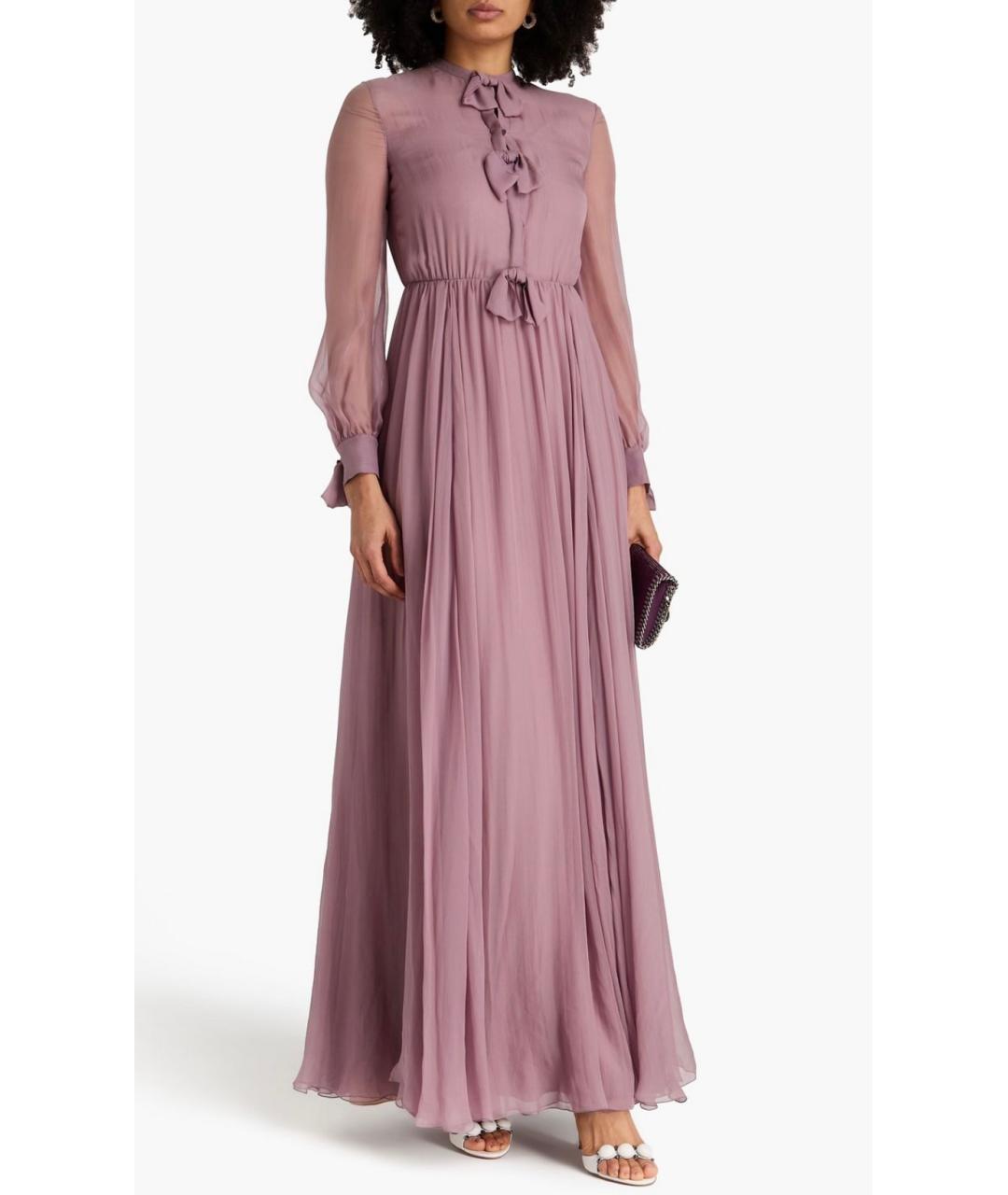 VALENTINO Фиолетовое шелковое вечернее платье, фото 2