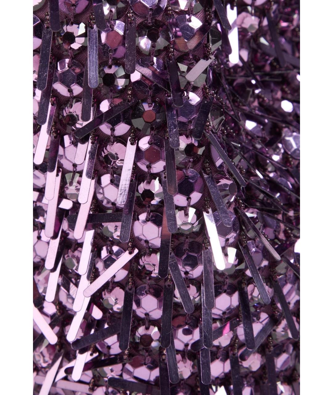 VALENTINO Фиолетовая тканевая сумка с короткими ручками, фото 4