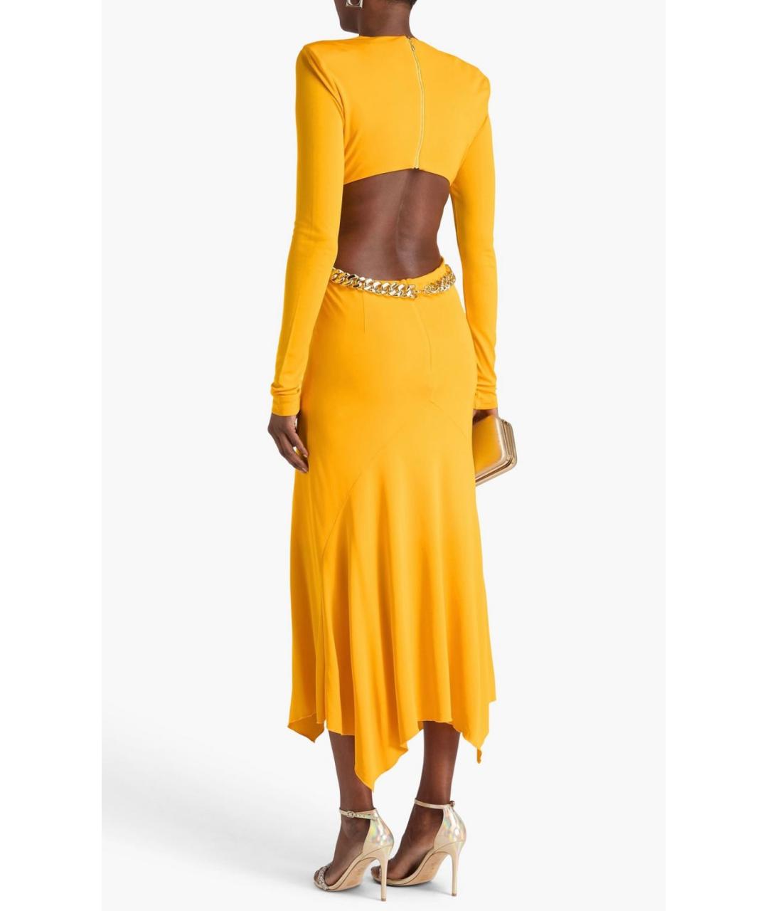 REBECCA VALLANCE Оранжевое вискозное коктейльное платье, фото 3