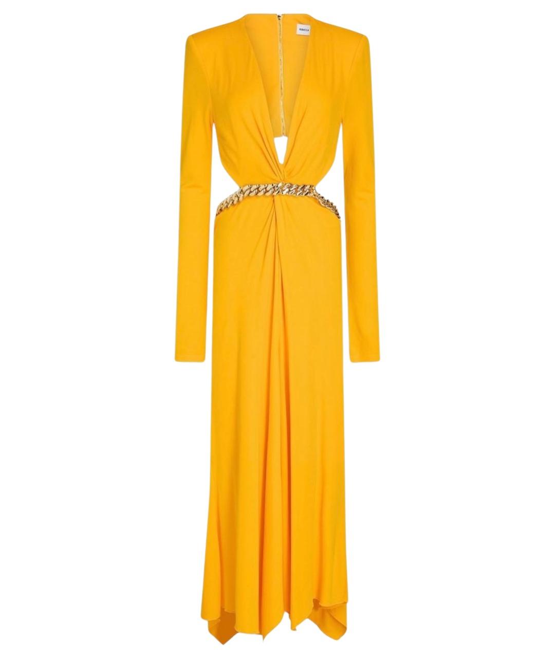 REBECCA VALLANCE Оранжевое вискозное коктейльное платье, фото 1