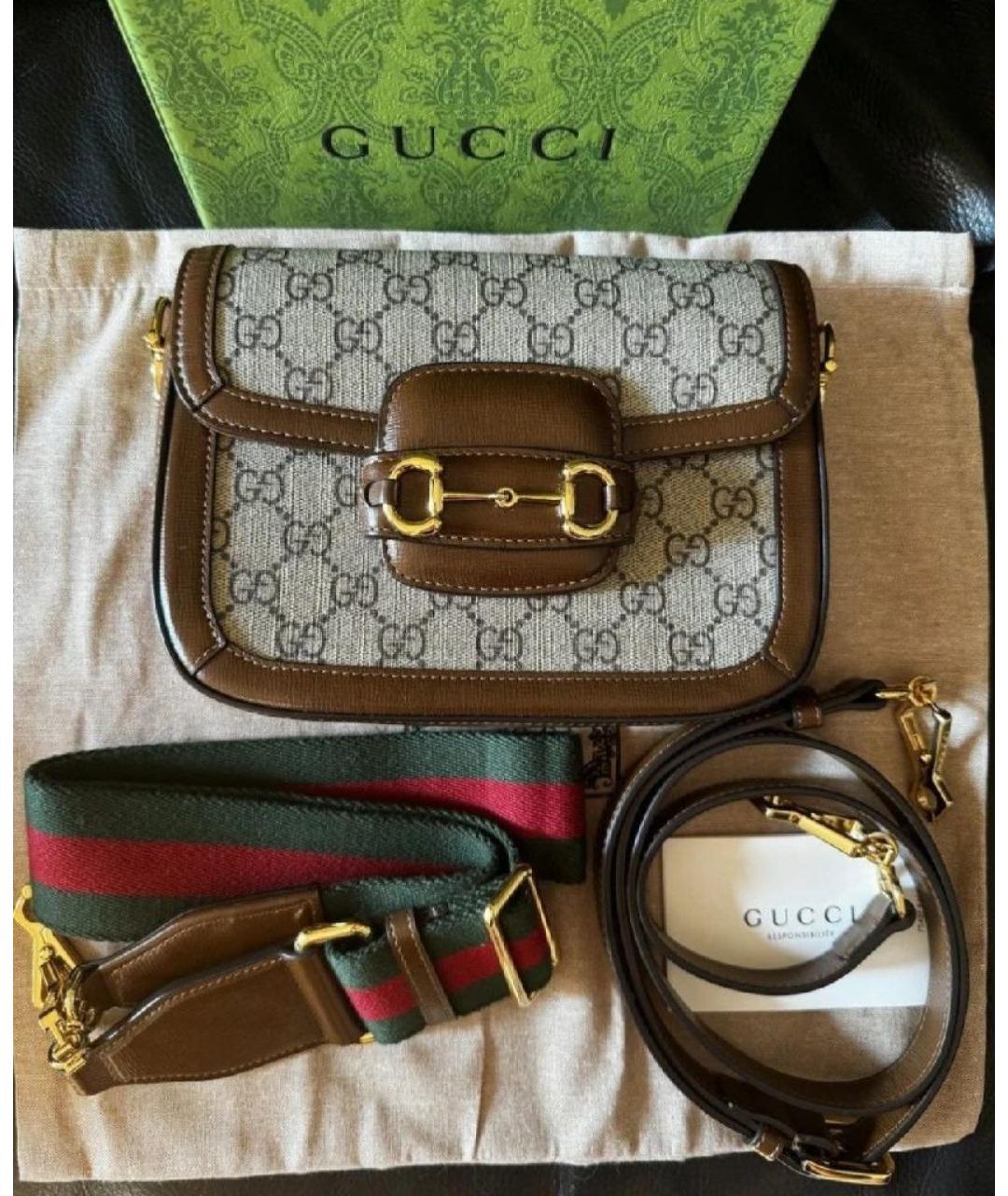 GUCCI Коричневая сумка через плечо, фото 6