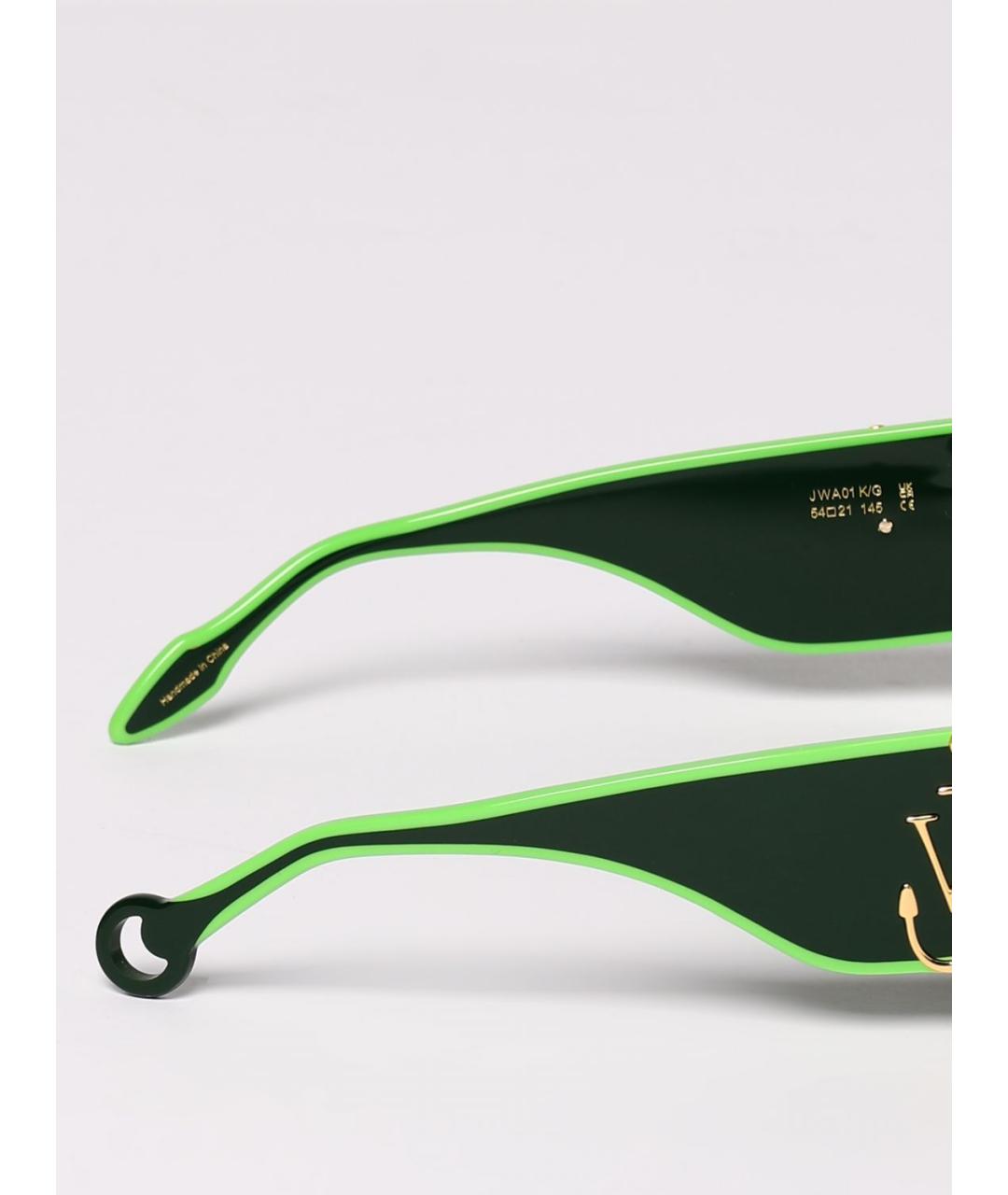 J.W.ANDERSON Хаки пластиковые солнцезащитные очки, фото 4