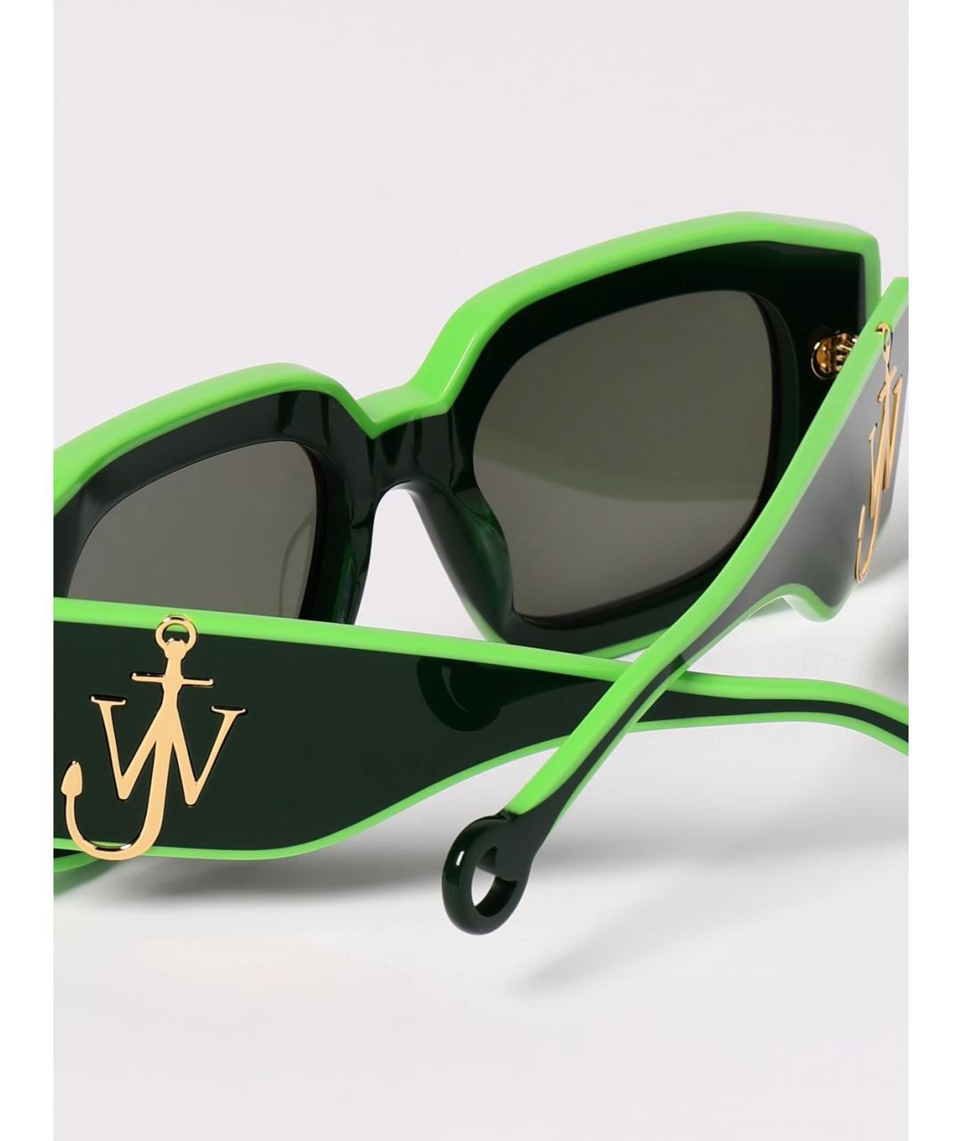 J.W.ANDERSON Хаки пластиковые солнцезащитные очки, фото 5