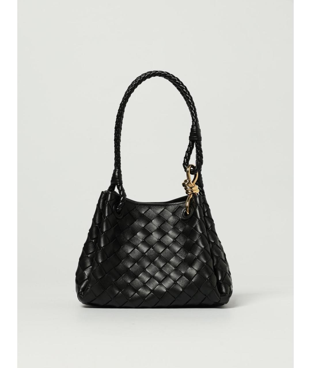 BOTTEGA VENETA Черная кожаная сумка тоут, фото 6