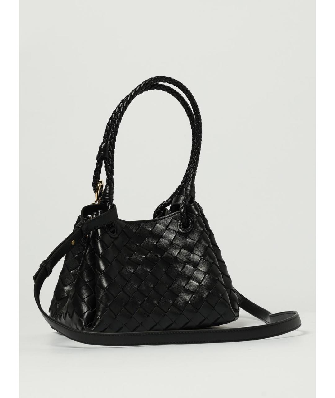 BOTTEGA VENETA Черная кожаная сумка тоут, фото 3