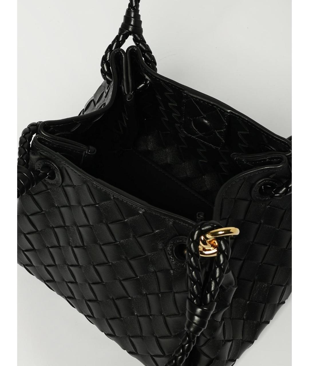 BOTTEGA VENETA Черная кожаная сумка тоут, фото 5