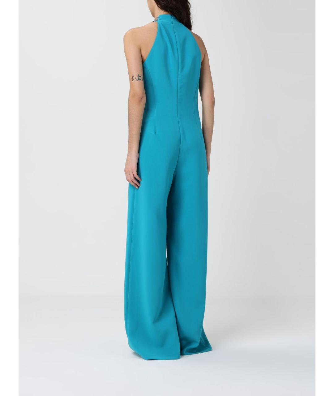 PINKO Бирюзовый синтетический комбинезон, фото 2