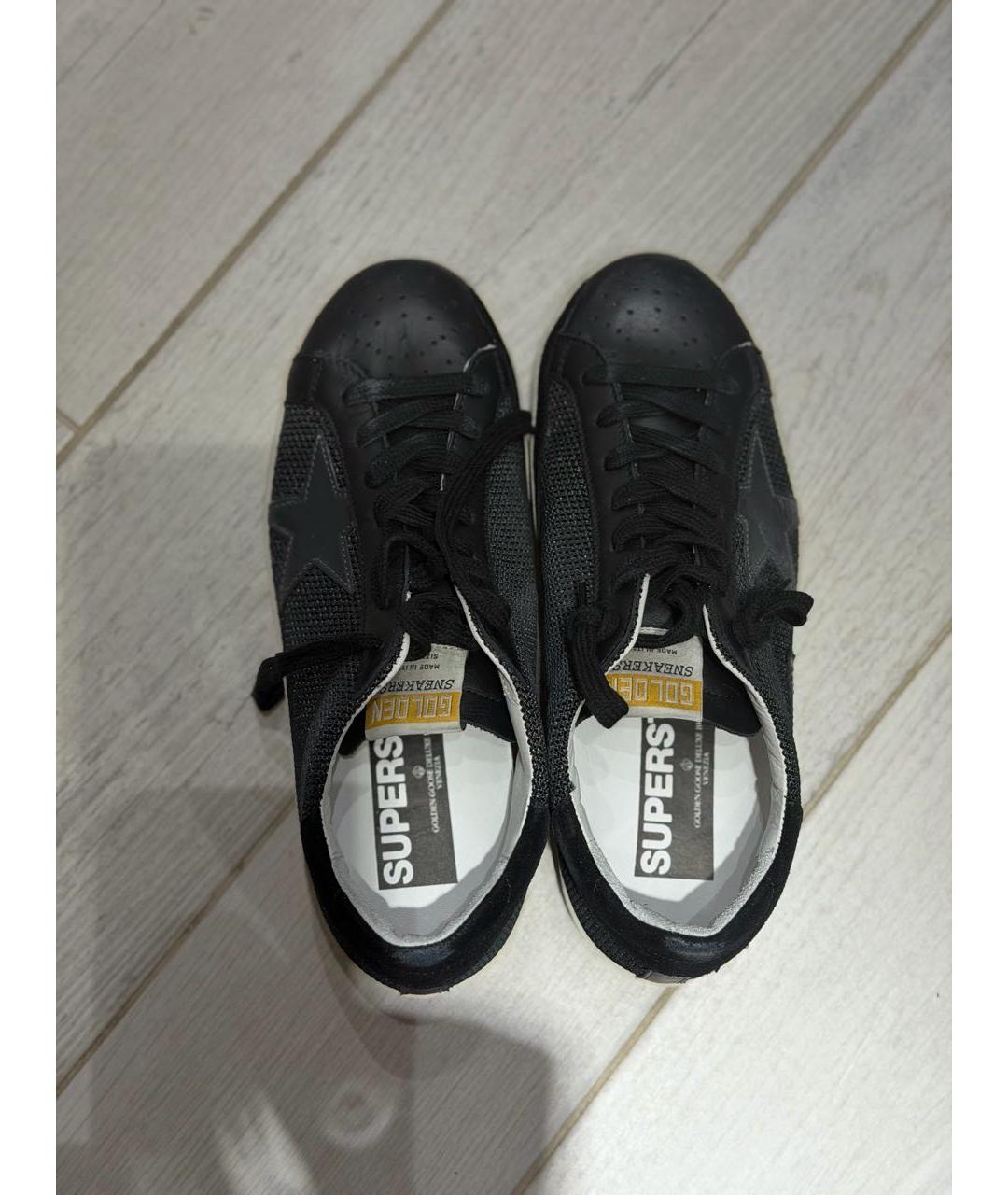 GOLDEN GOOSE DELUXE BRAND Черные кожаные кеды, фото 3