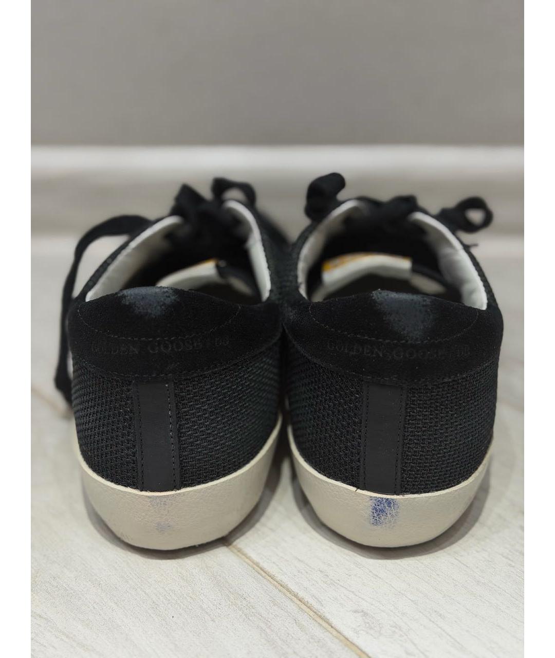 GOLDEN GOOSE DELUXE BRAND Черные кожаные кеды, фото 4