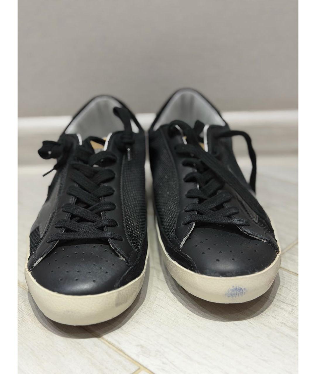 GOLDEN GOOSE DELUXE BRAND Черные кожаные кеды, фото 2