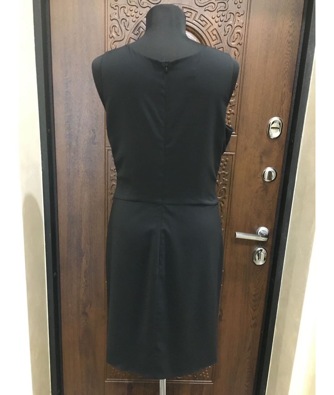 EMPORIO ARMANI Черное полиэстеровое повседневное платье, фото 2
