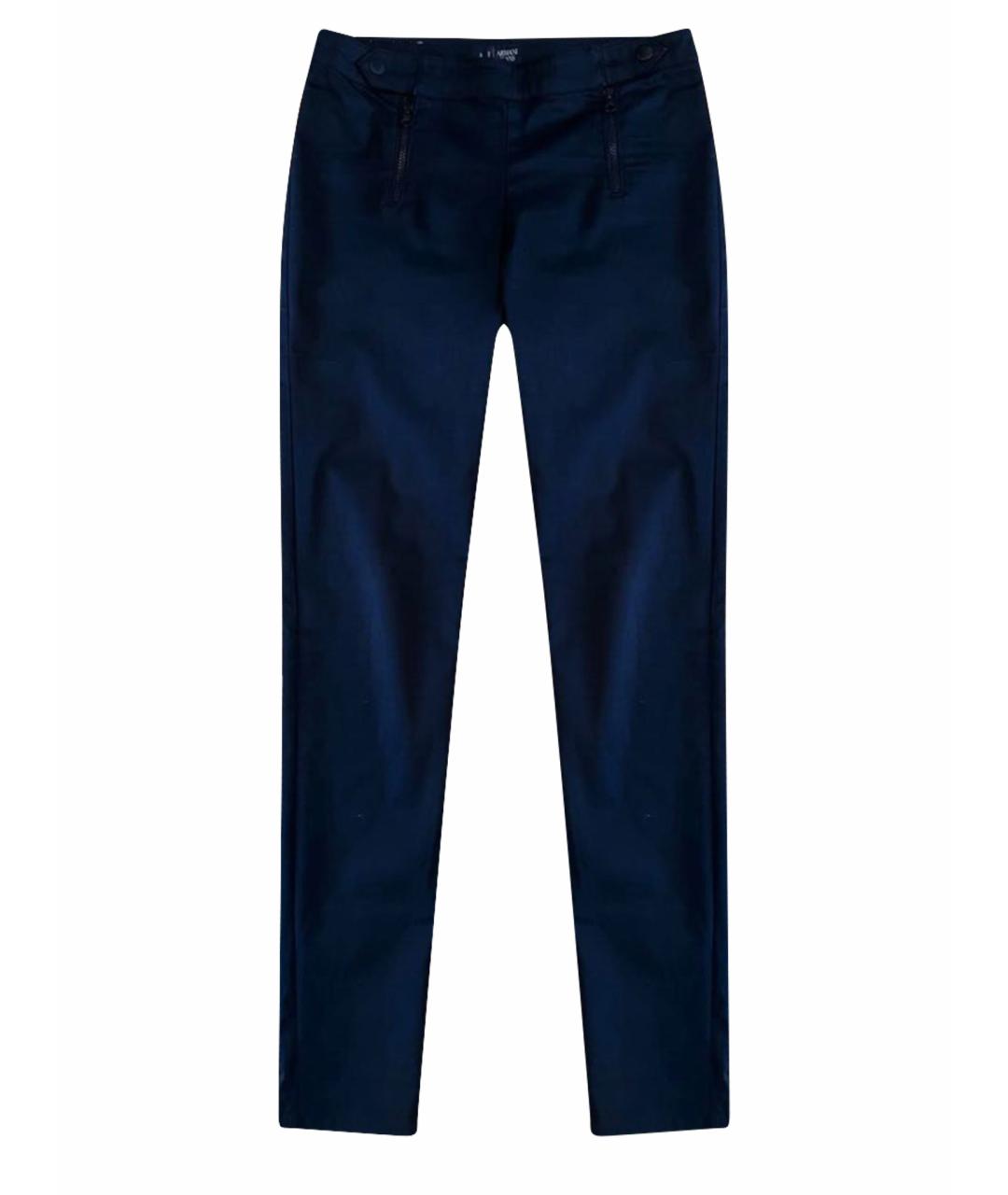 ARMANI JEANS Черные хлопковые брюки узкие, фото 1