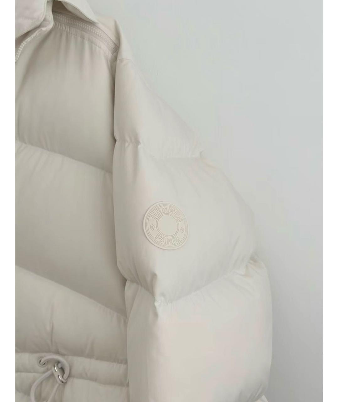 HERMES Белый пуховик, фото 5
