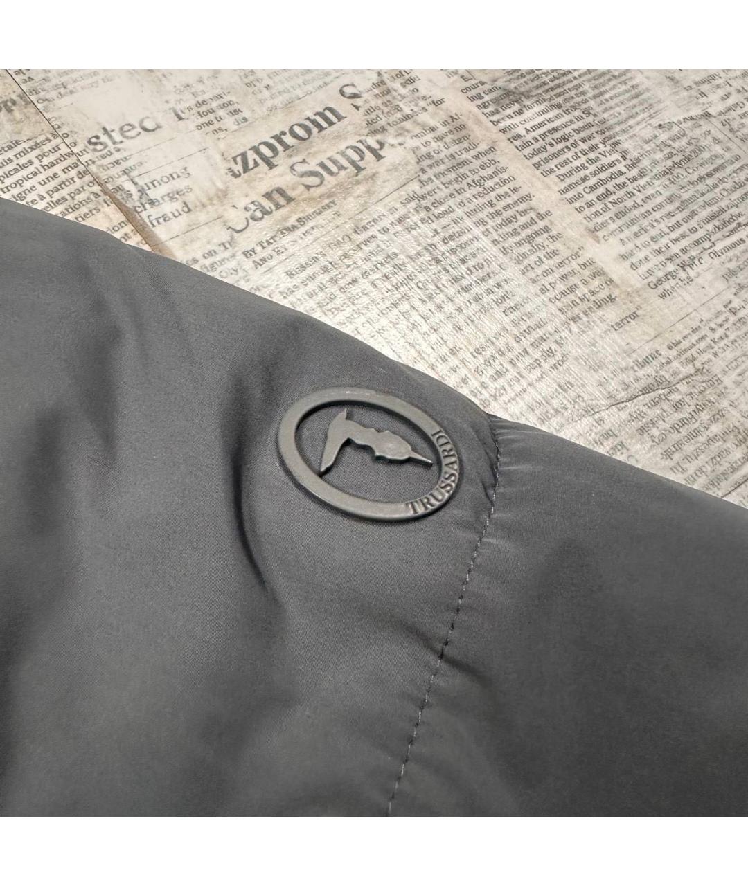 TRUSSARDI JEANS Антрацитовый пуховик, фото 7