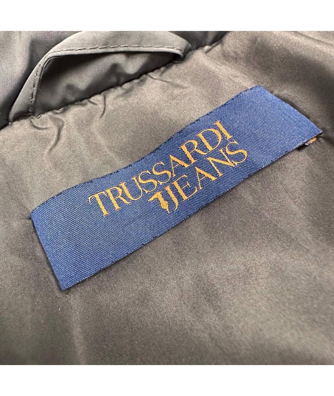 TRUSSARDI JEANS Антрацитовый пуховик, фото 3