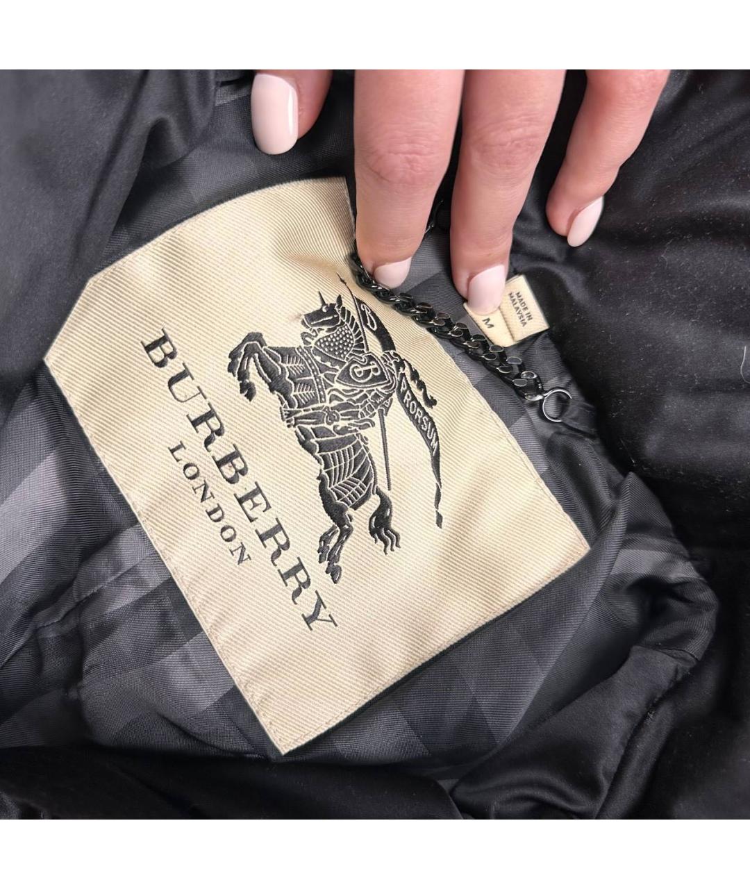 BURBERRY Черный пуховик, фото 4