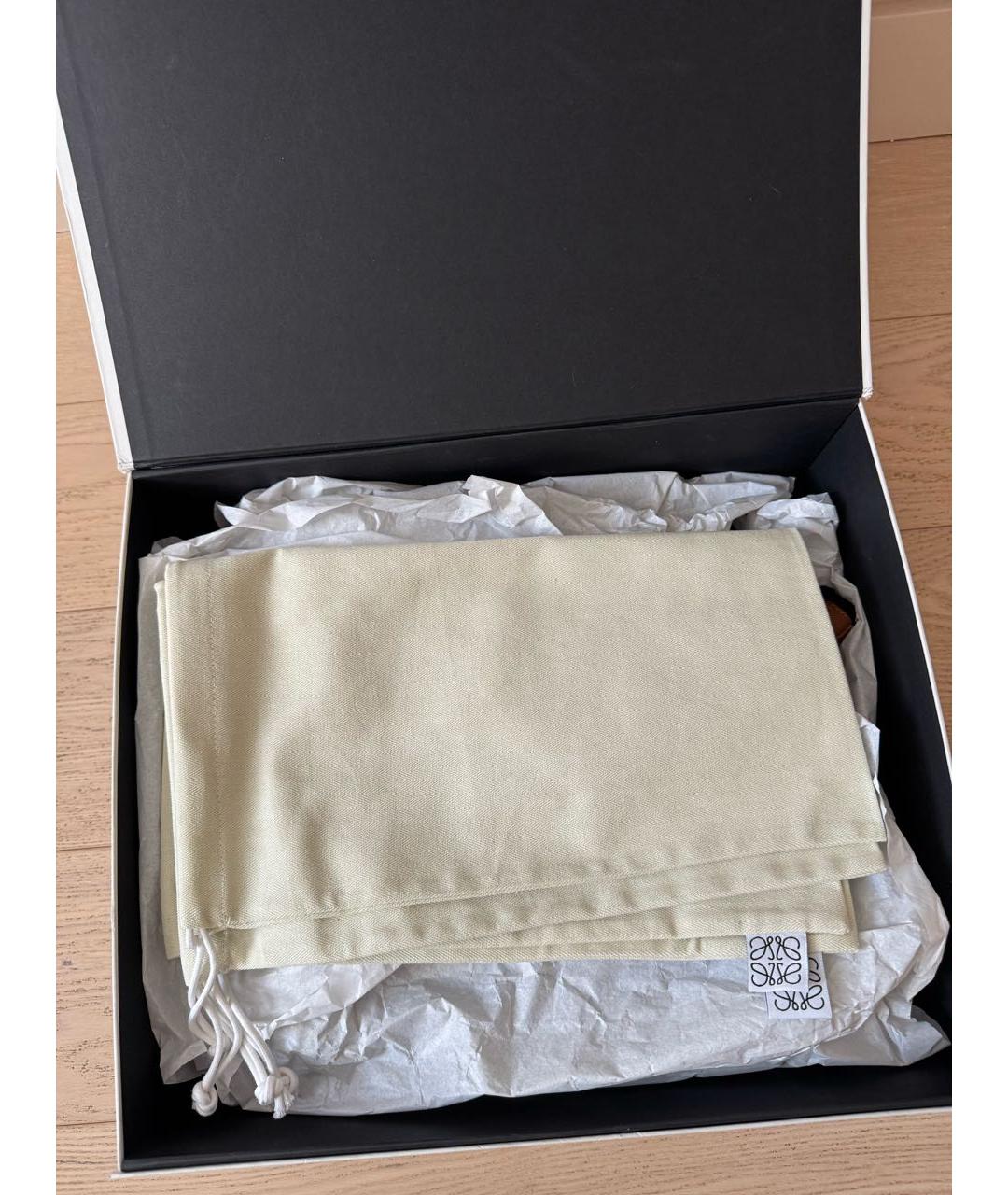 LOEWE Горчичные кожаные ботинки, фото 5