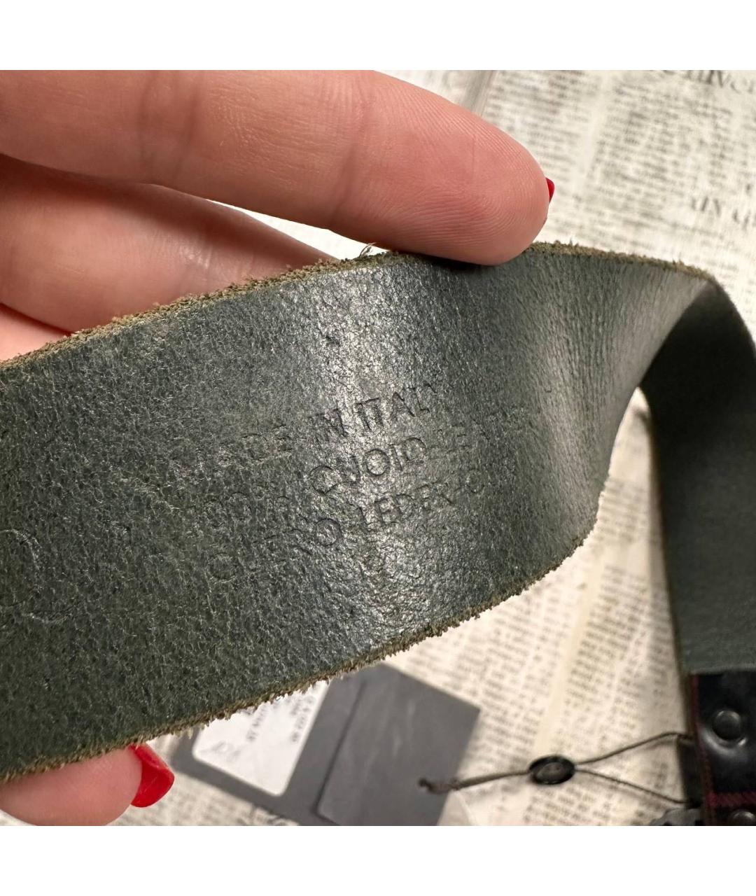 MCQ ALEXANDER MCQUEEN Черный кожаный ремень, фото 8