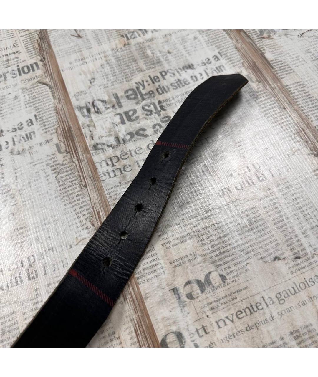 MCQ ALEXANDER MCQUEEN Черный кожаный ремень, фото 6