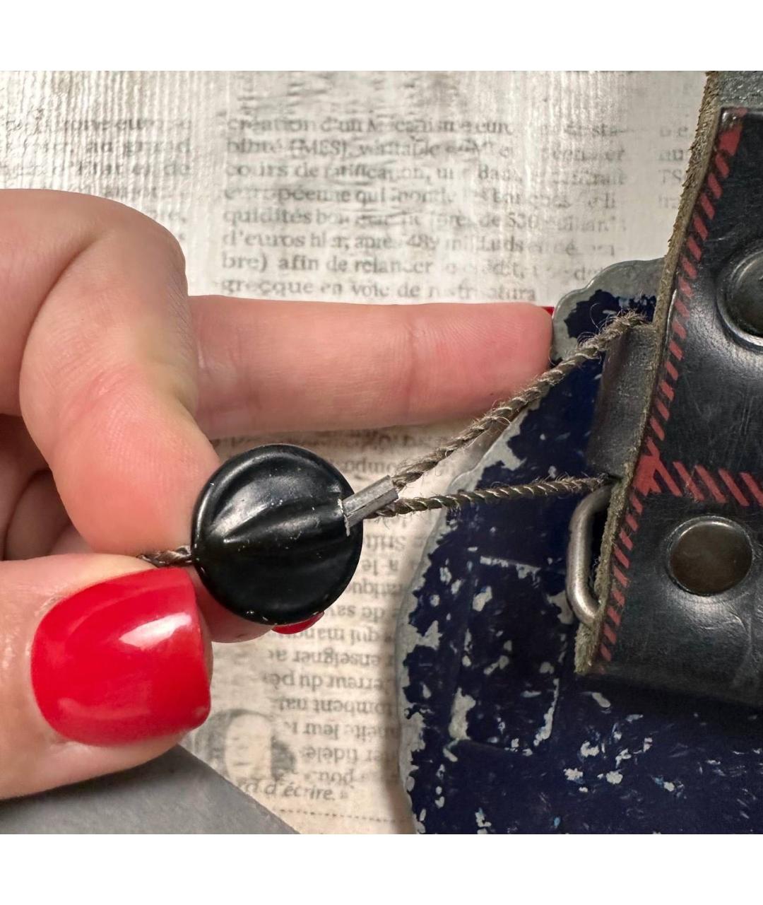 MCQ ALEXANDER MCQUEEN Черный кожаный ремень, фото 5