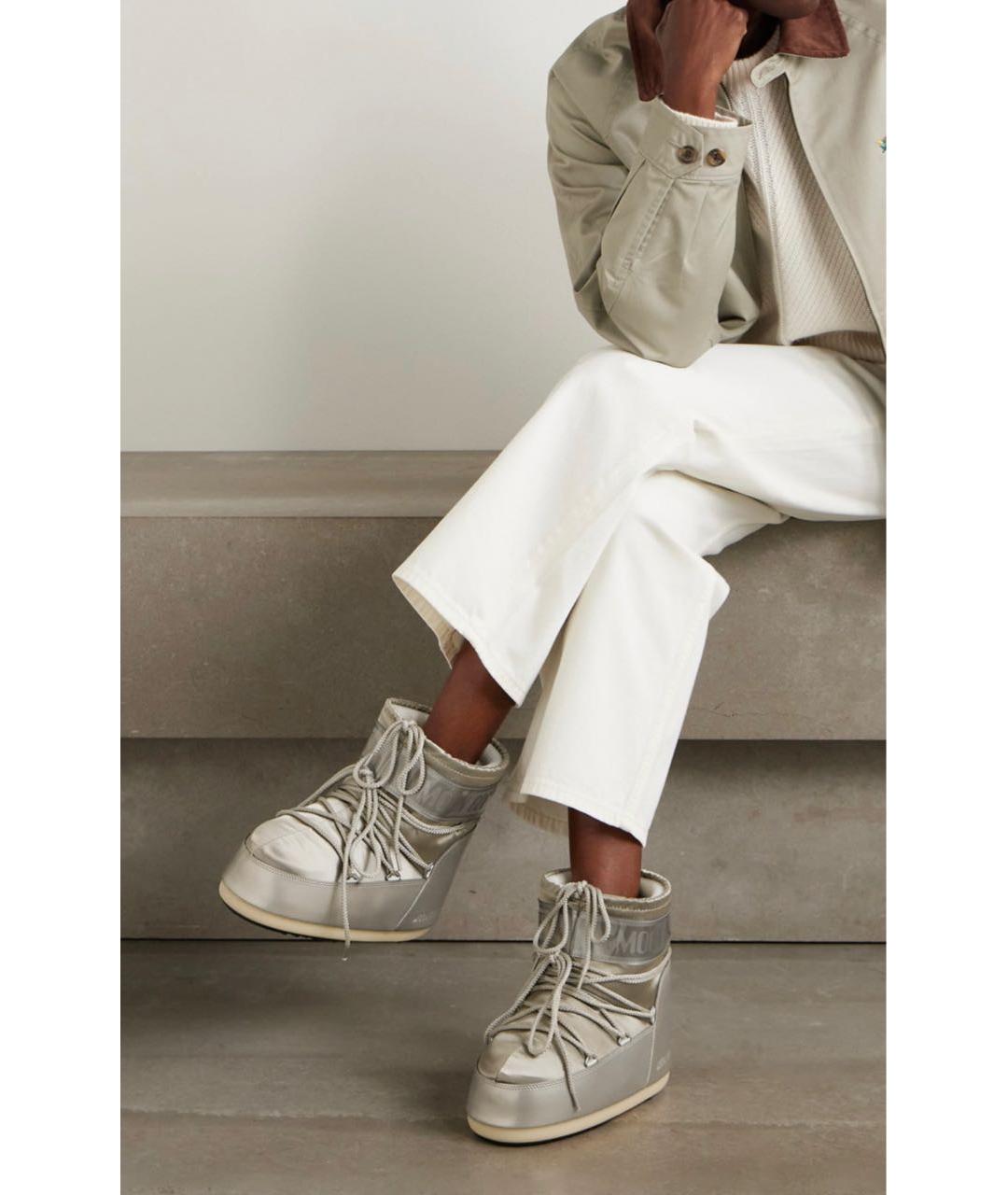 MOON BOOT Бежевые синтетические полусапоги, фото 5