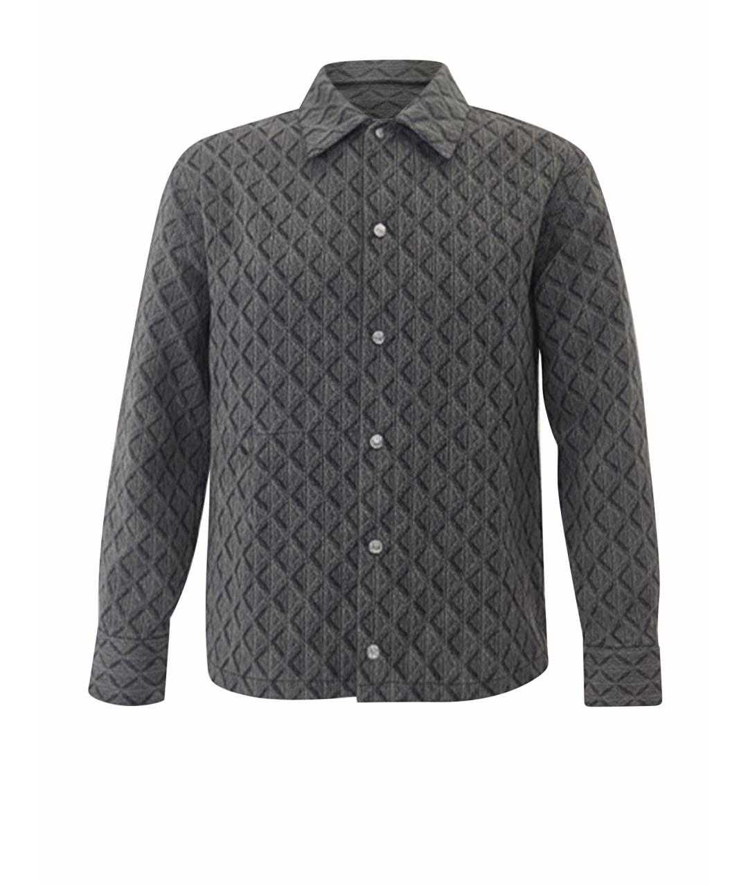 CHRISTIAN DIOR Серая хлопковая классическая рубашка, фото 1