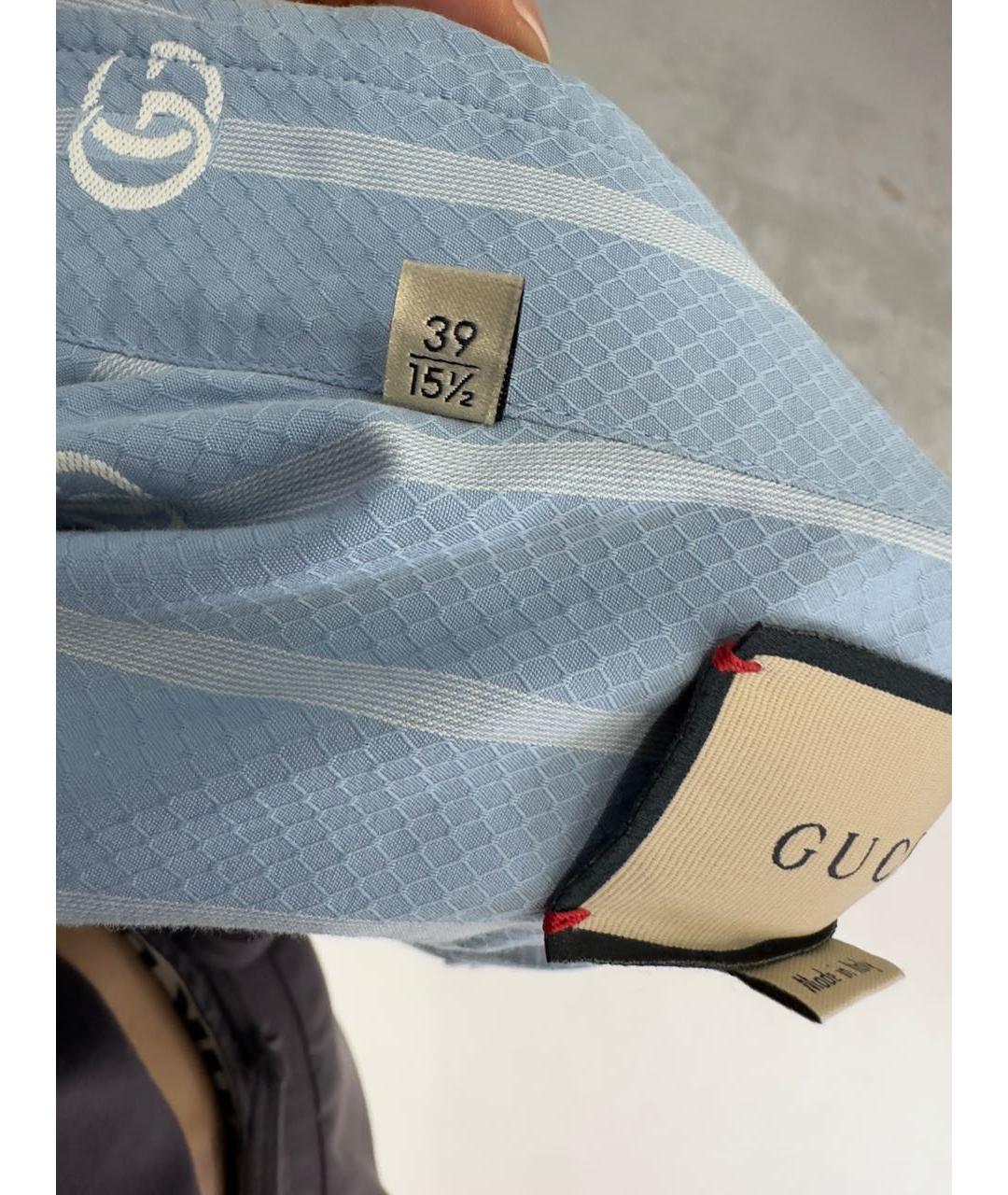 GUCCI Голубая классическая рубашка, фото 3