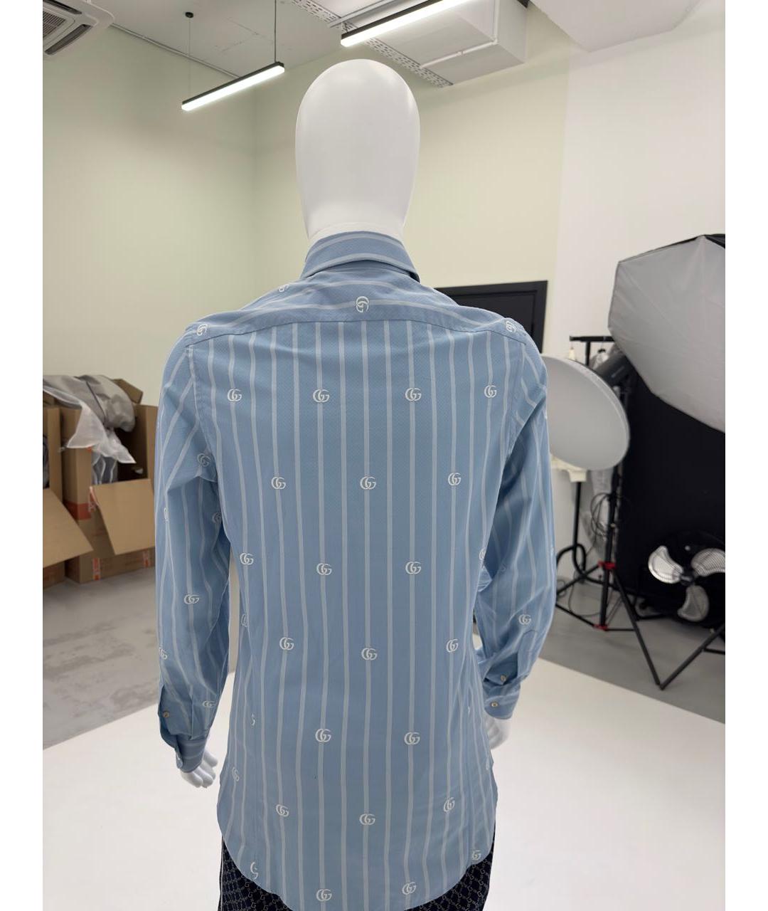 GUCCI Голубая классическая рубашка, фото 2