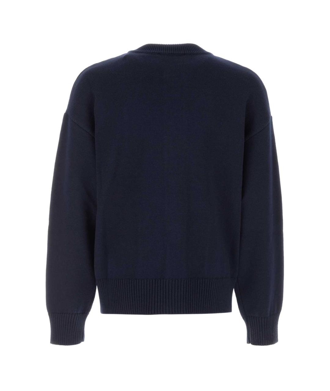 Ami Paris Темно-синий шерстяной кардиган, фото 2