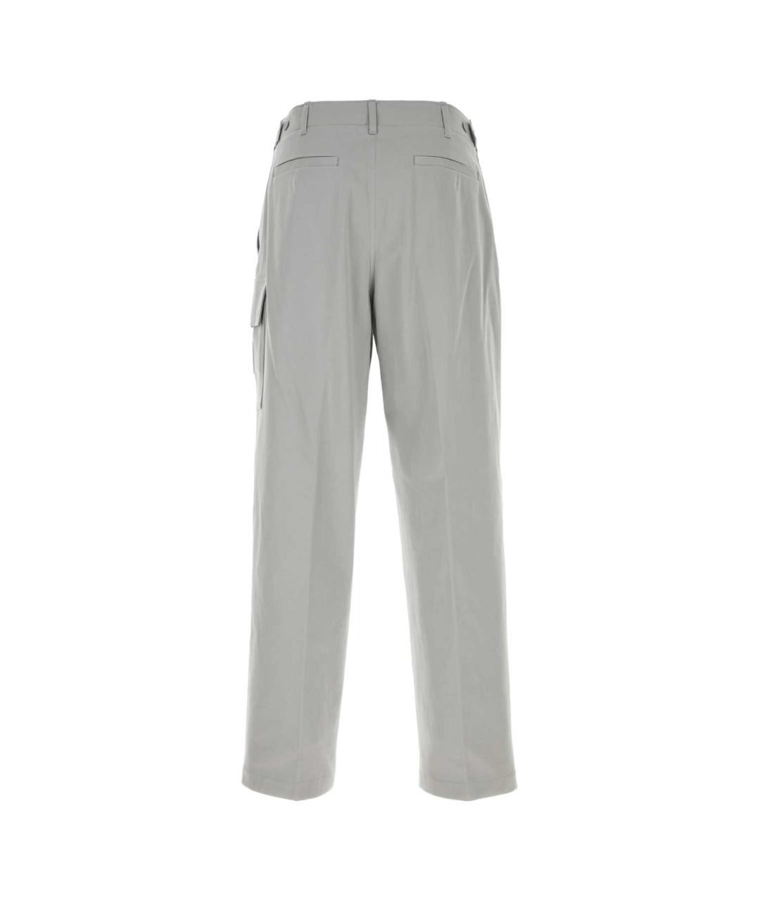 FENDI Серые хлопковые повседневные брюки, фото 2