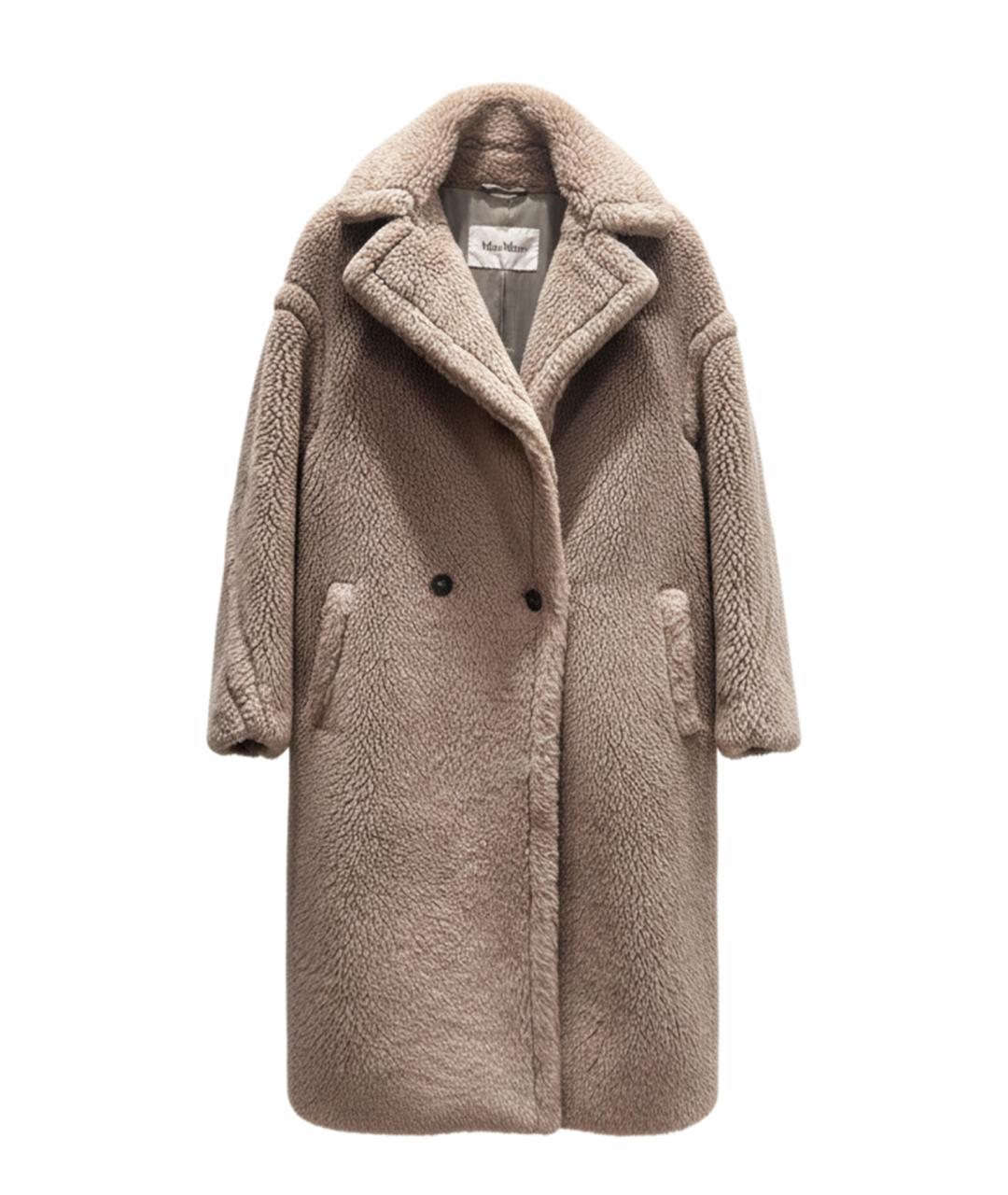 MAX MARA Бежевая шерстяная шуба, фото 1