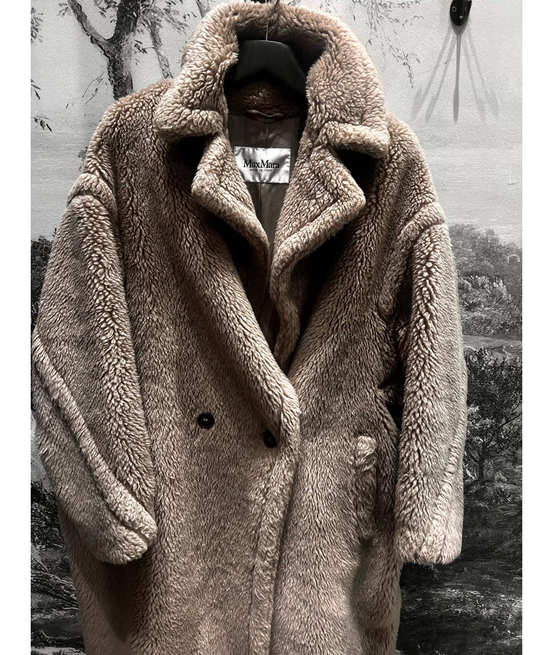 MAX MARA Бежевая шерстяная шуба, фото 2