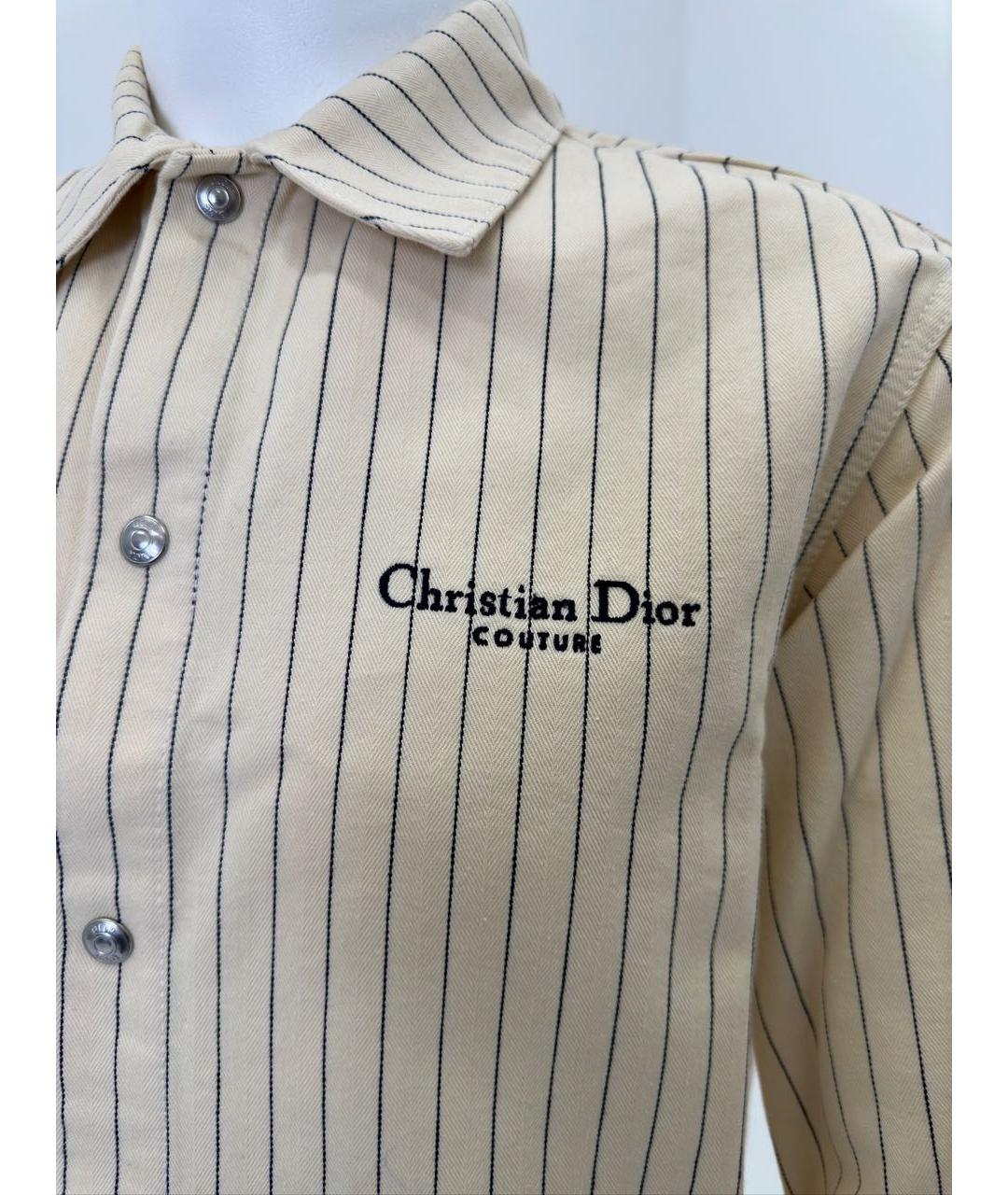 CHRISTIAN DIOR Бежевая классическая рубашка, фото 4