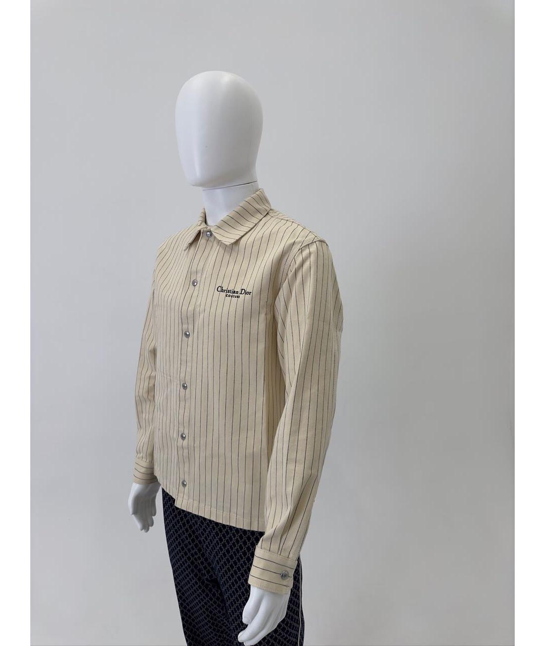 CHRISTIAN DIOR Бежевая классическая рубашка, фото 6