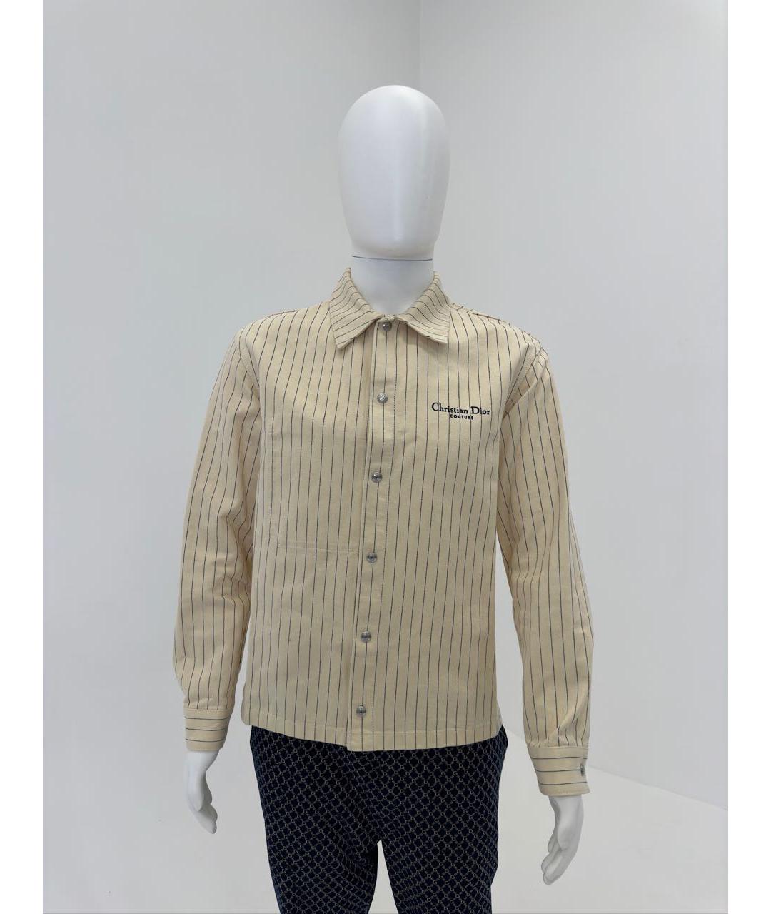 CHRISTIAN DIOR Бежевая классическая рубашка, фото 7
