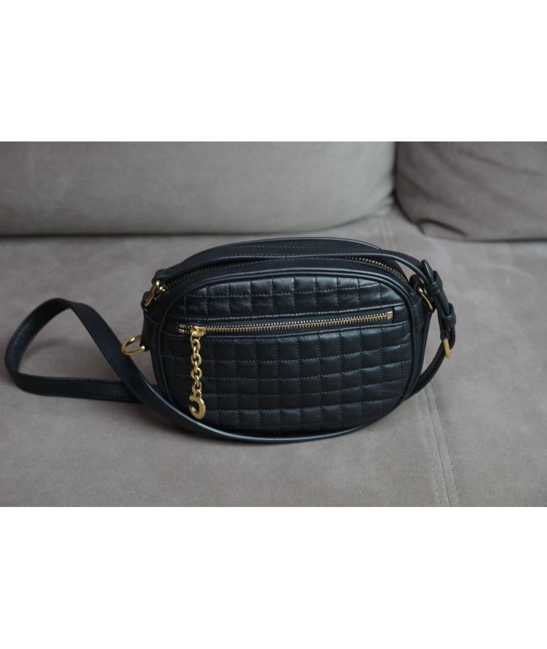 CELINE Черная кожаная сумка через плечо, фото 7