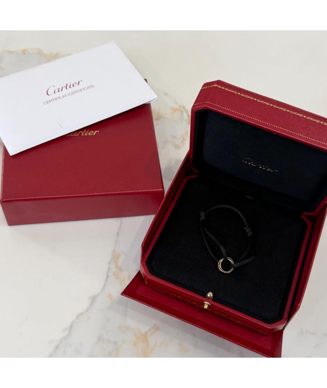 CARTIER Черный браслет из желтого золота, фото 3