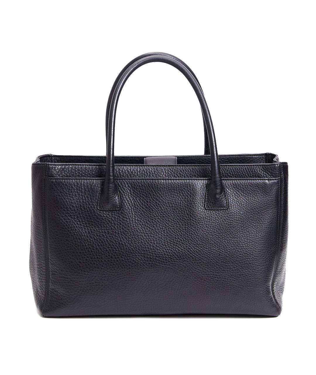 CHANEL Черная кожаная сумка с короткими ручками, фото 8