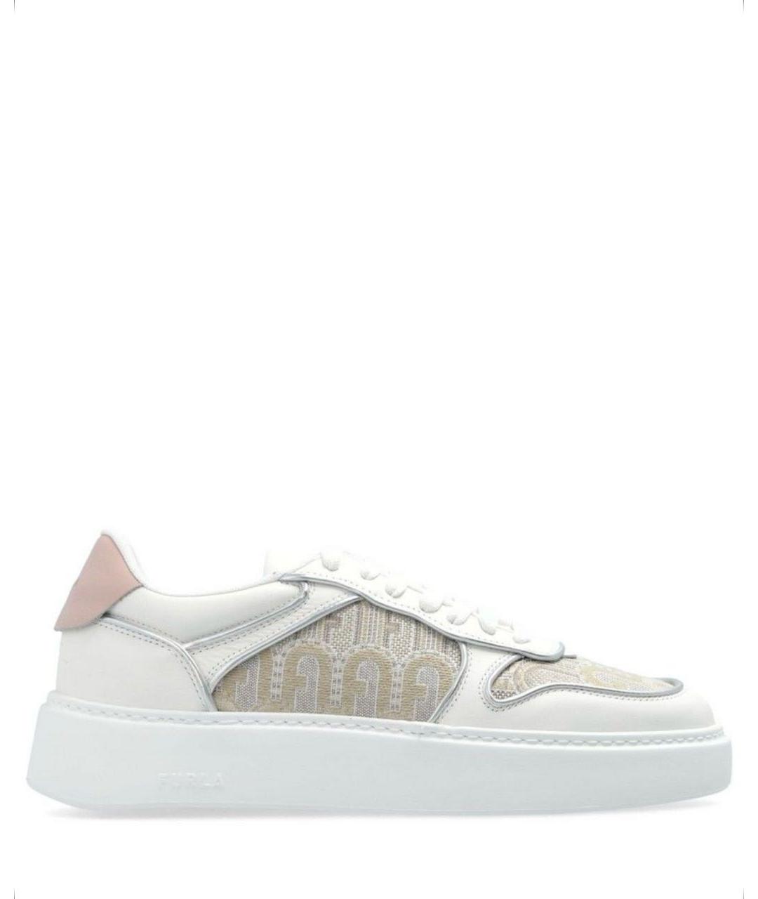 FURLA Белые кожаные кеды, фото 5