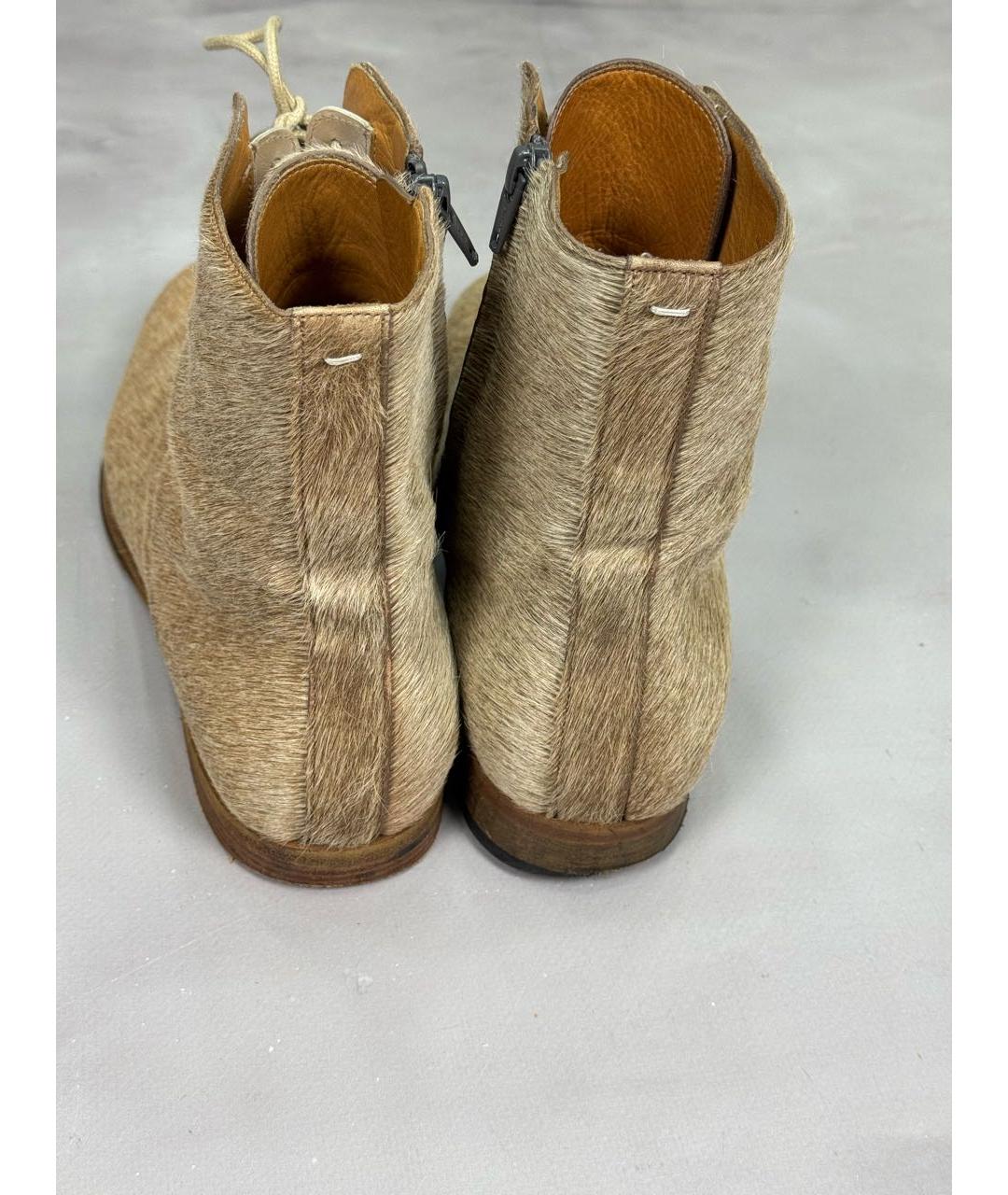 MAISON MARGIELA Коричневые высокие ботинки, фото 4