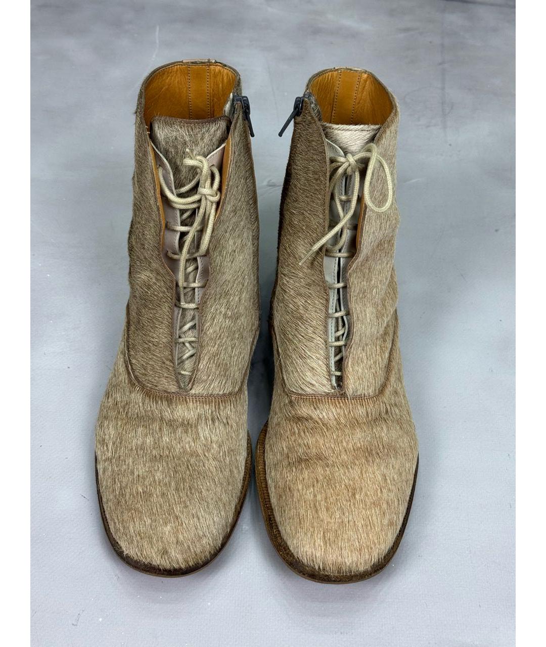 MAISON MARGIELA Коричневые высокие ботинки, фото 3