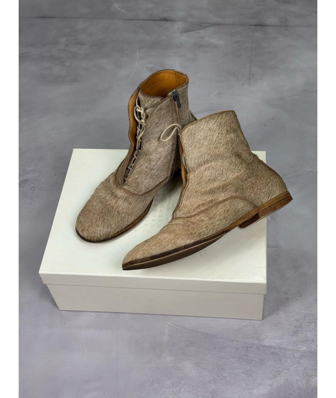 MAISON MARGIELA Коричневые высокие ботинки, фото 2