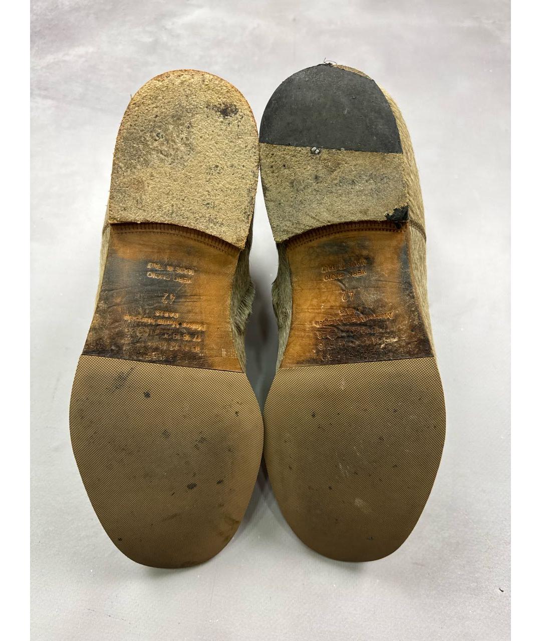 MAISON MARGIELA Коричневые высокие ботинки, фото 6