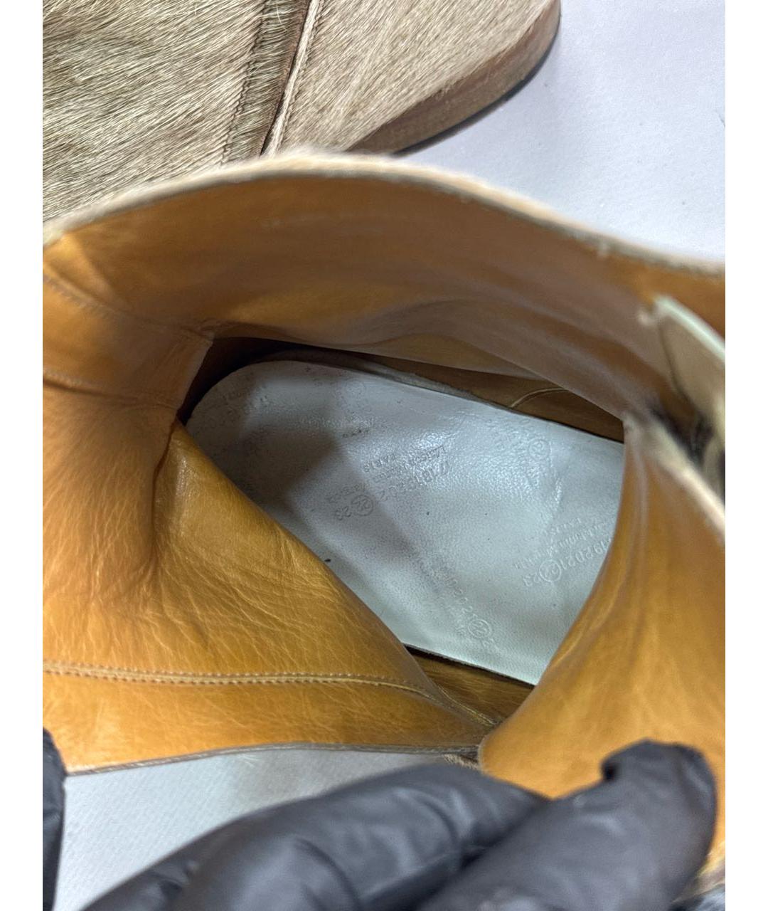 MAISON MARGIELA Коричневые высокие ботинки, фото 7