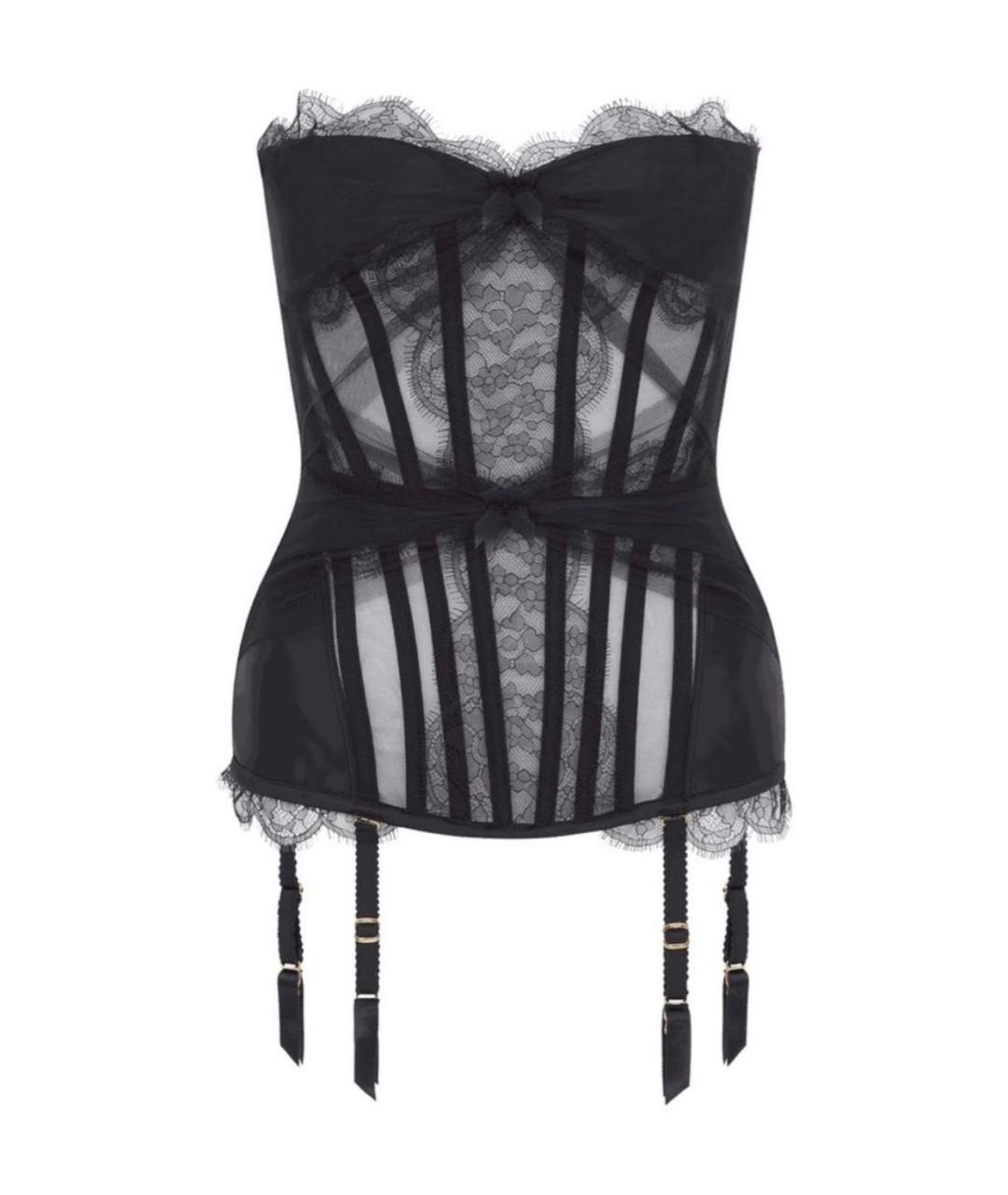 AGENT PROVOCATEUR Черный атласный корсет, фото 3