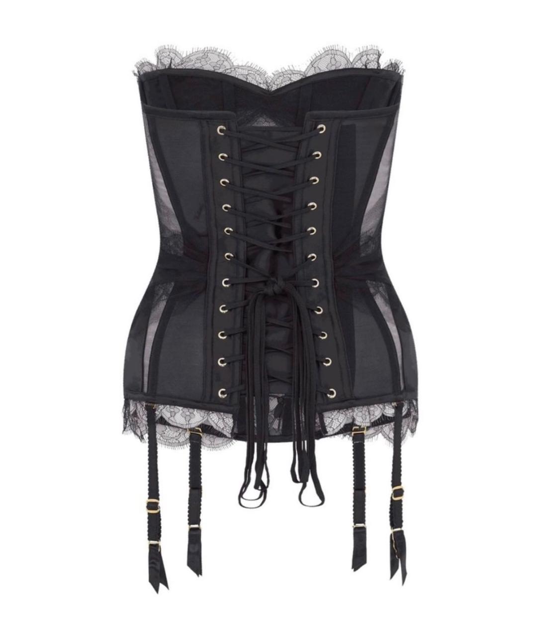 AGENT PROVOCATEUR Черный атласный корсет, фото 2