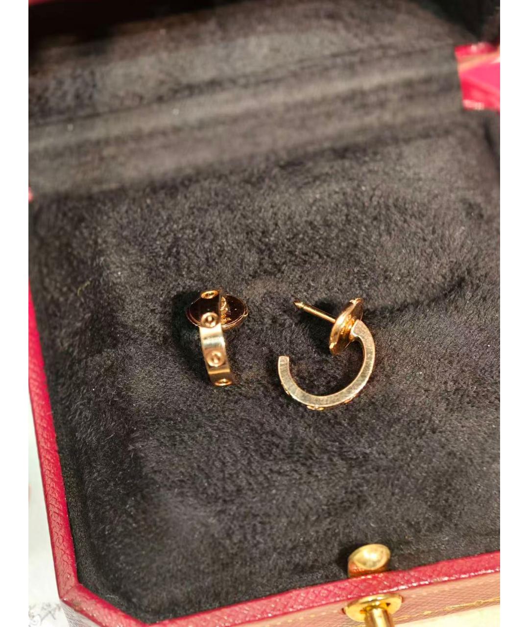 CARTIER Золотые серьги из розового золота, фото 4