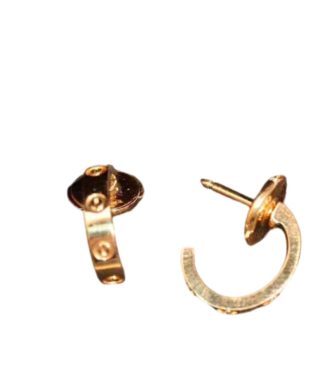 CARTIER Золотые серьги из розового золота, фото 2